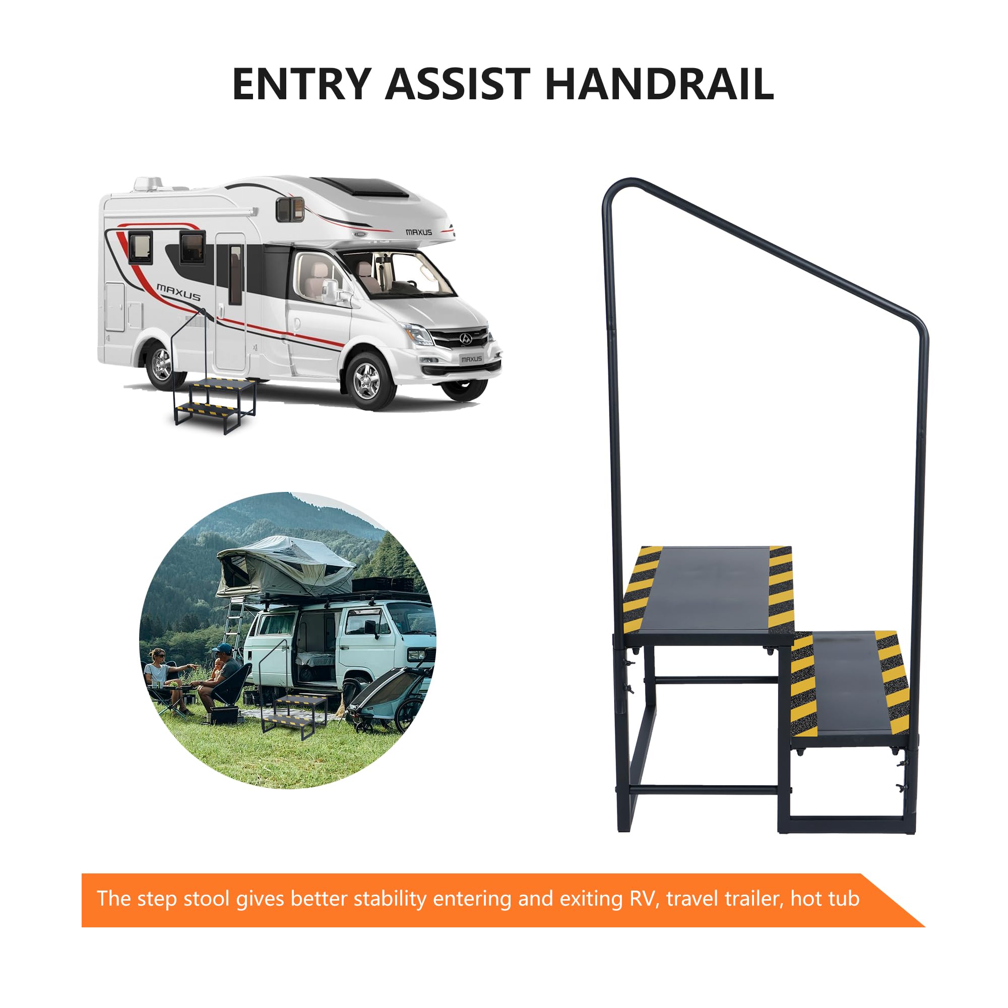 Escaleras de 2 Peldanos para RV Actualizadas Escaleras para - Imagen 7