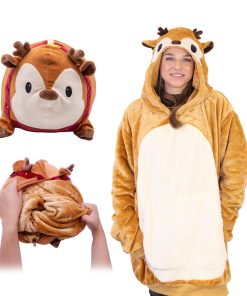 Manta con Capucha Reversible para Adultos con diseño de