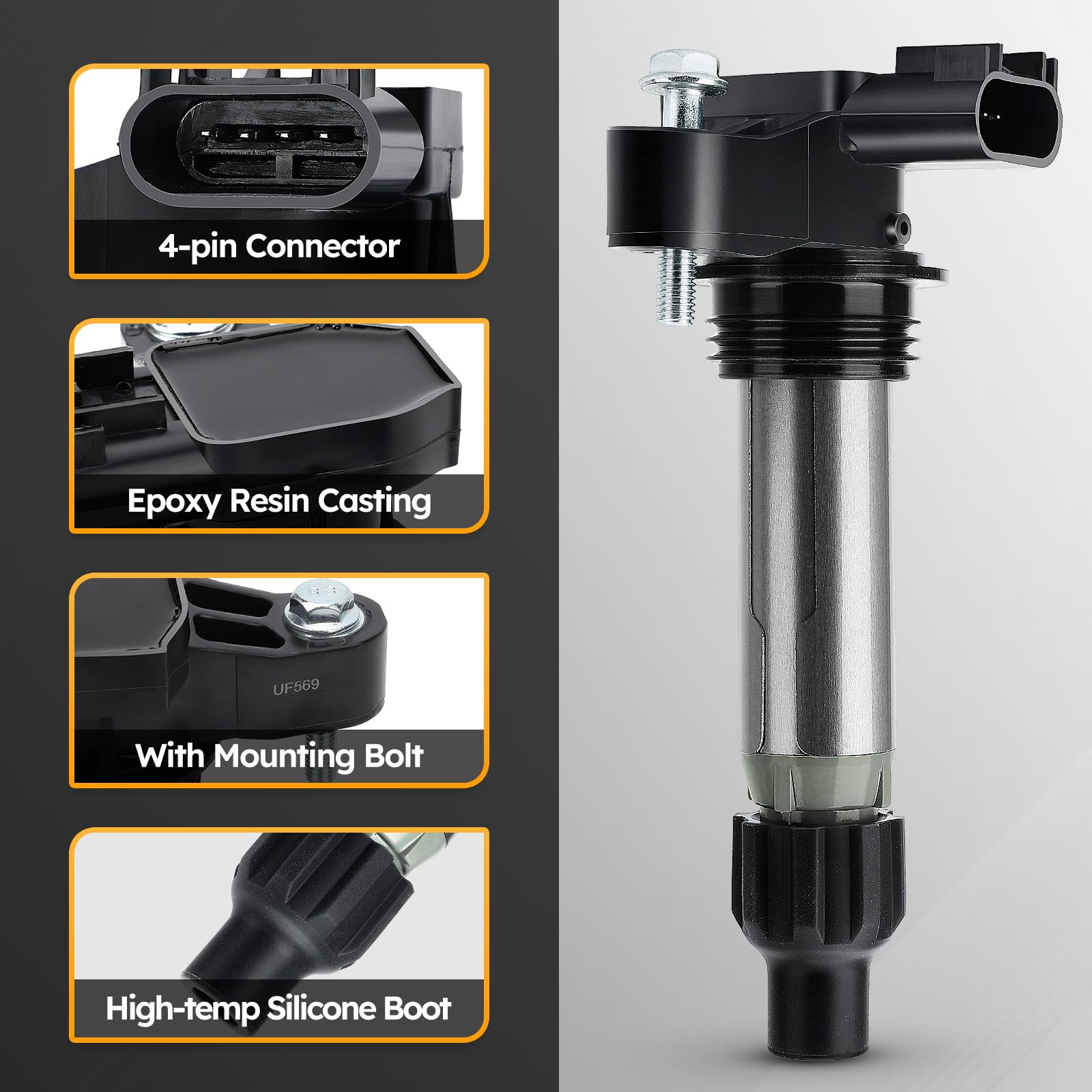 Paquete de bobinas de encendido UF569 Para Buick Allure - Imagen 8