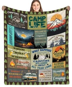 Fiwbnasz Regalos de Camping para Mujeres, Manta de Camping