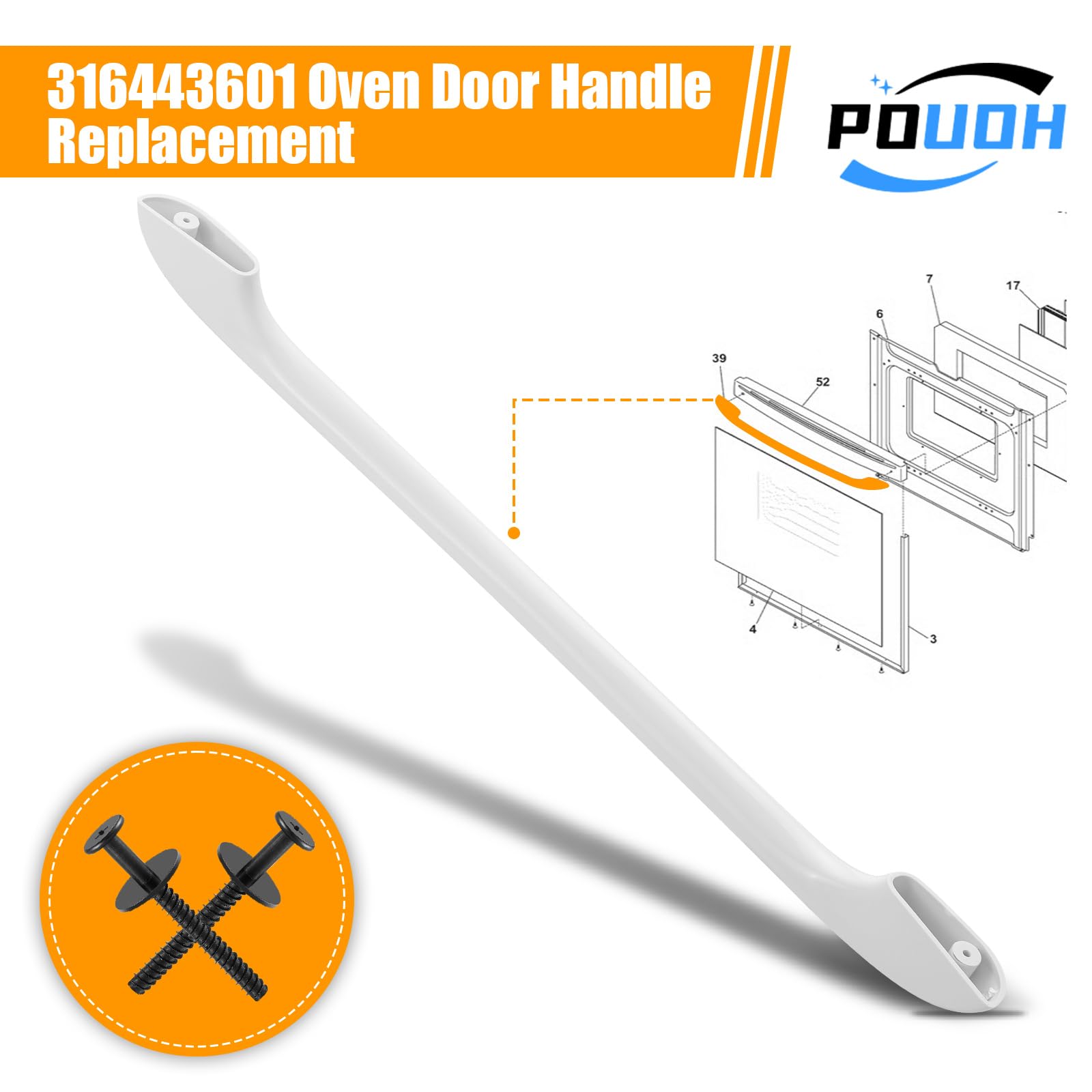 Manija de la Puerta del Horno de Reemplazo 316443601 - Imagen 6