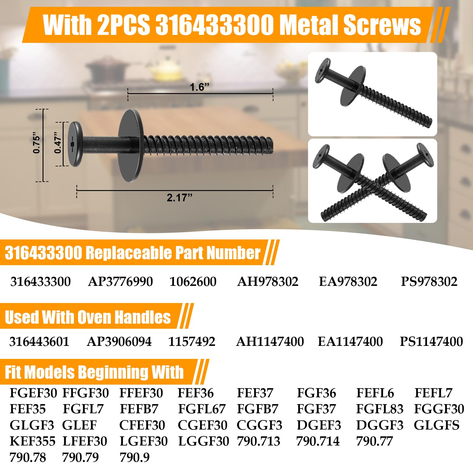 Manija de la Puerta del Horno de Reemplazo 316443601 - Imagen 5