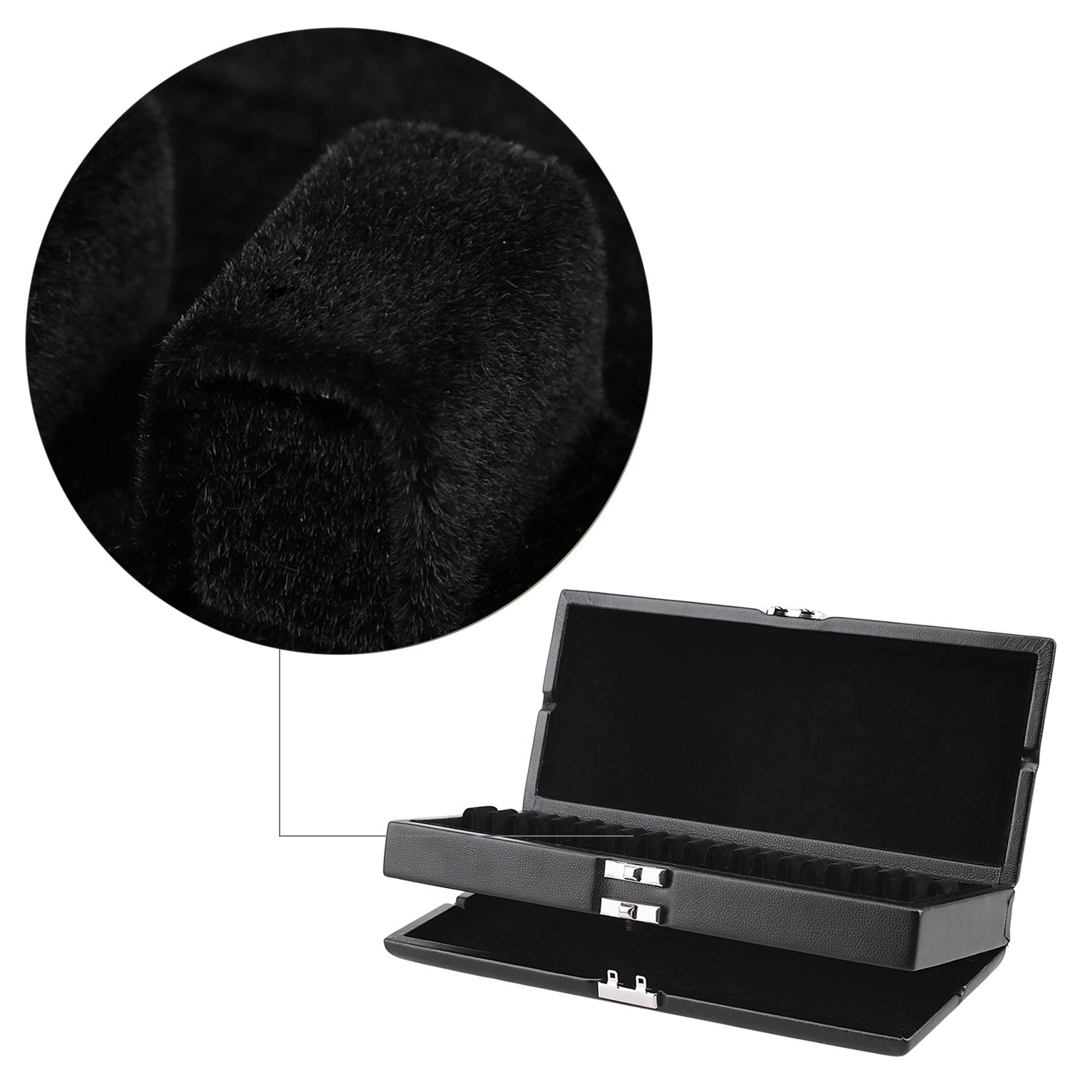 Estuche para cañas de oboe en cuero genuino negro de 2 - Imagen 5