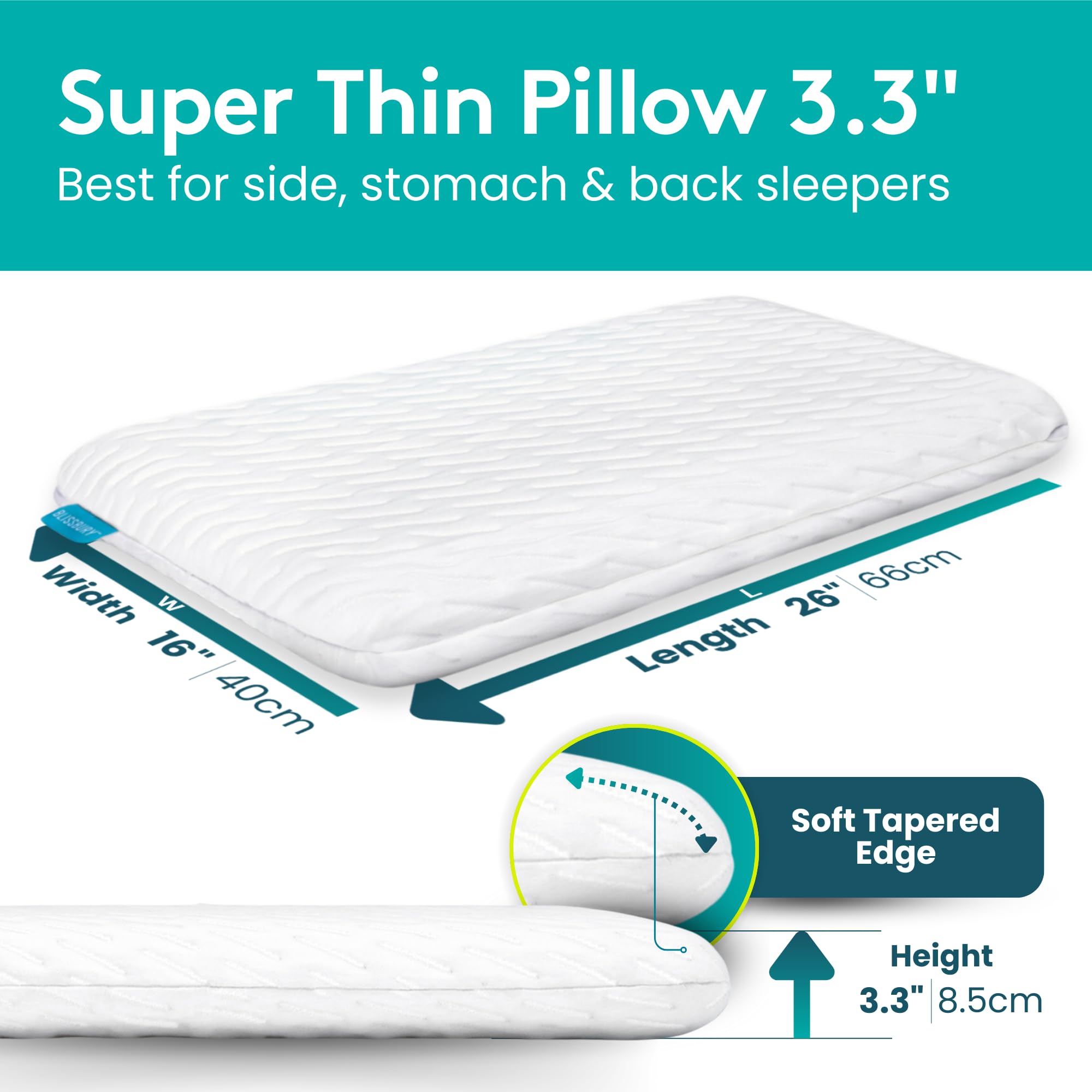 ALMOHADA BLISSBURY para Dormir Boca Abajo - Almohada de - Imagen 3