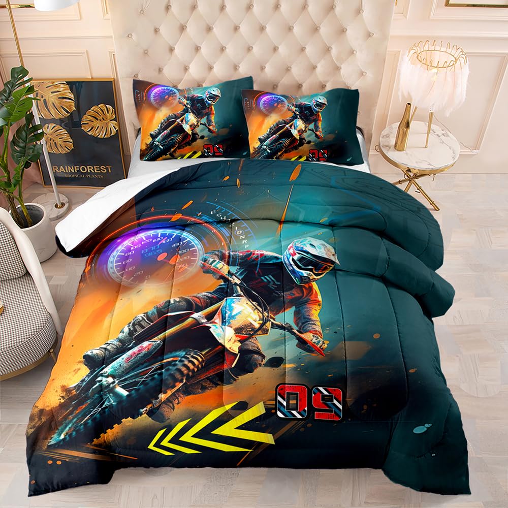 Juego de Funda nórdica Suncloris Green Camo Racing