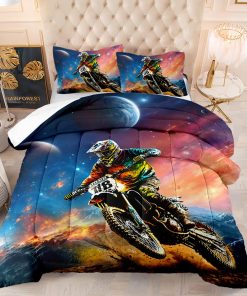 Juego de Colcha Suncloris Colorida para Motocicleta, Niños