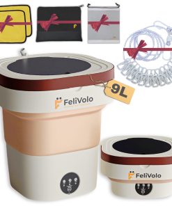 FeliVolo Lavadora Portátil Plegable, 9L, Manguera de