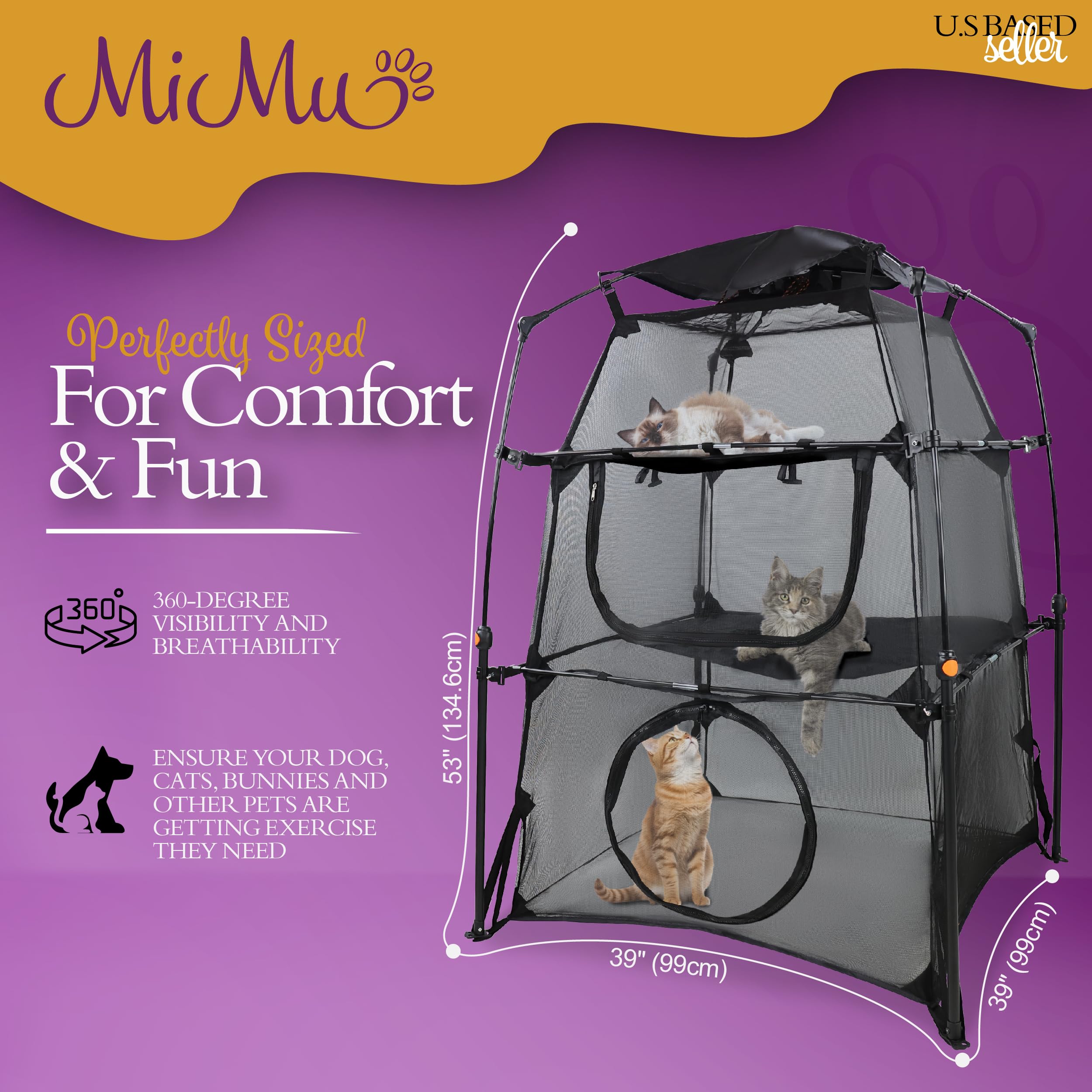 Tienda para Gatos al Aire Libre MiMu - Parque de Juegos - Imagen 4