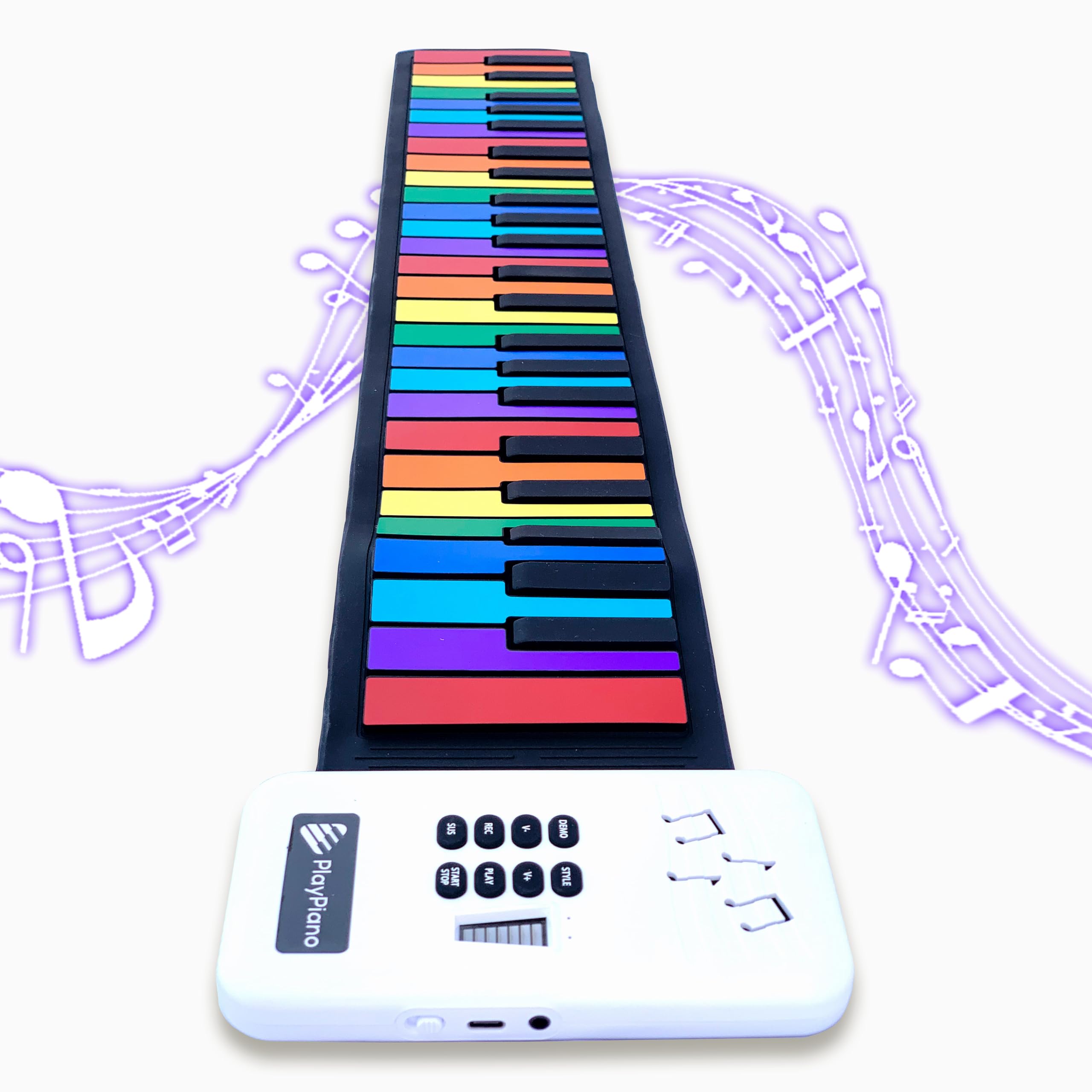 Piano de Teclado de 49 Teclas YUEQIN Recargable, Función de - Imagen 6