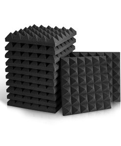 Paneles de Espuma Acústica en Forma Piramidal U MAX Negros,
