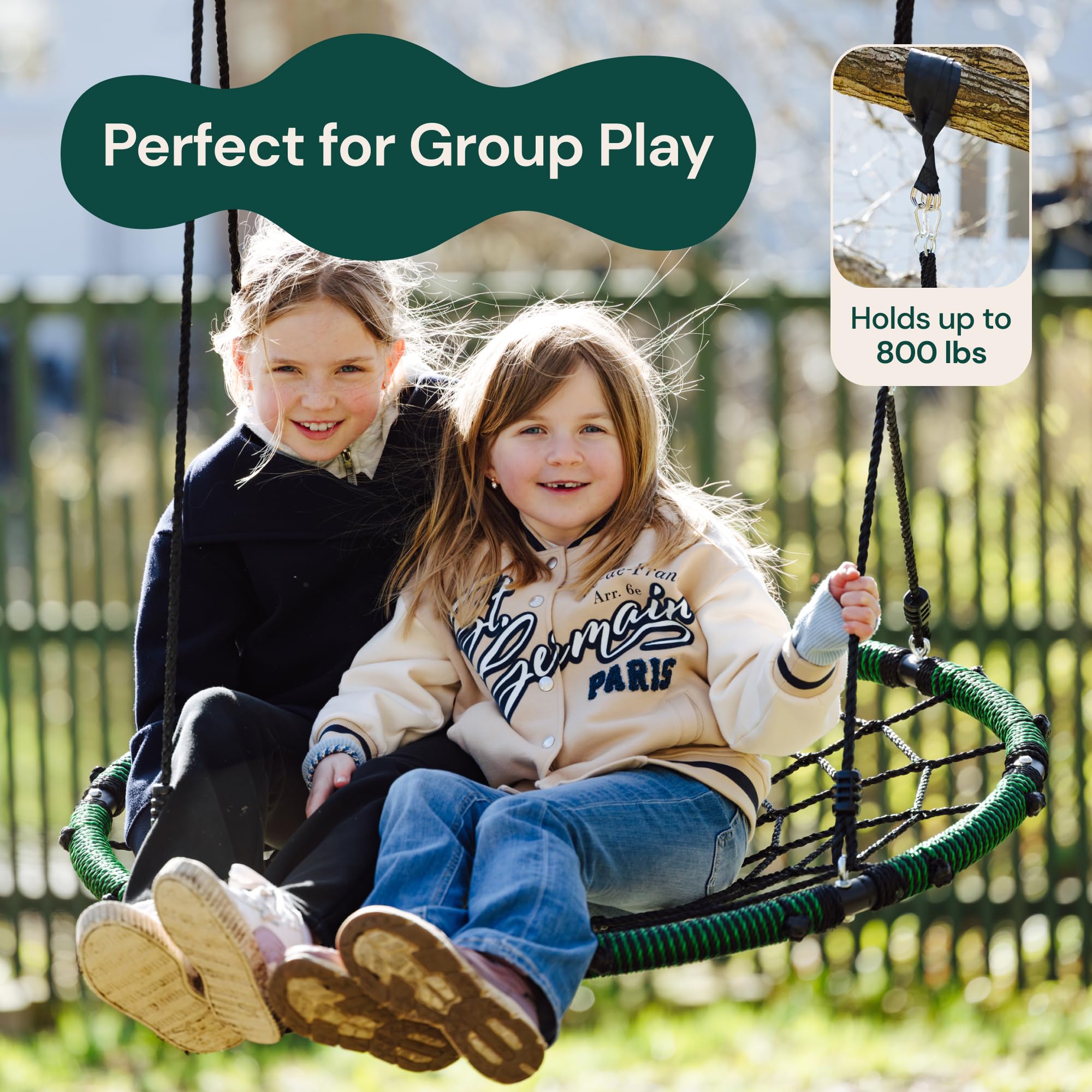 Columpio de árbol en forma de telaraña PlayVibe - Columpio - Imagen 6