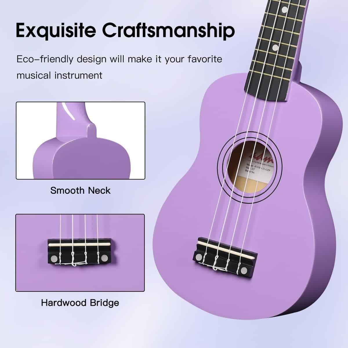 ADM Ukulele para Principiantes Kit de Ukelele de Madera - Imagen 6