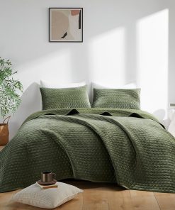 Set de Edredón de Terciopelo Delynvan Tamaño Queen, Juego