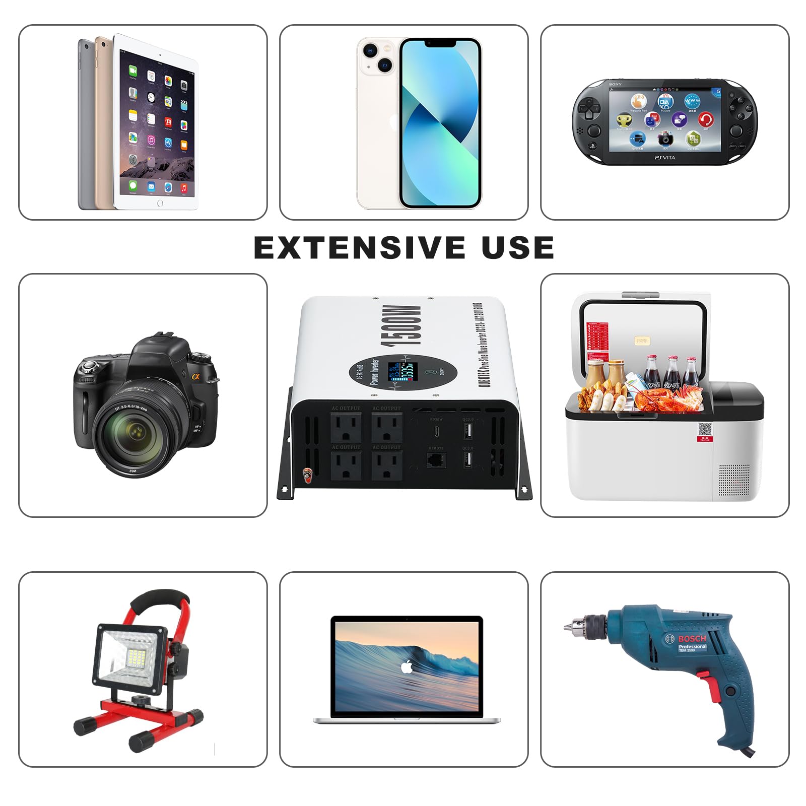 Inversor de Corriente OUBOTEK 1500W Onda Sinusoidal Pura - Imagen 9