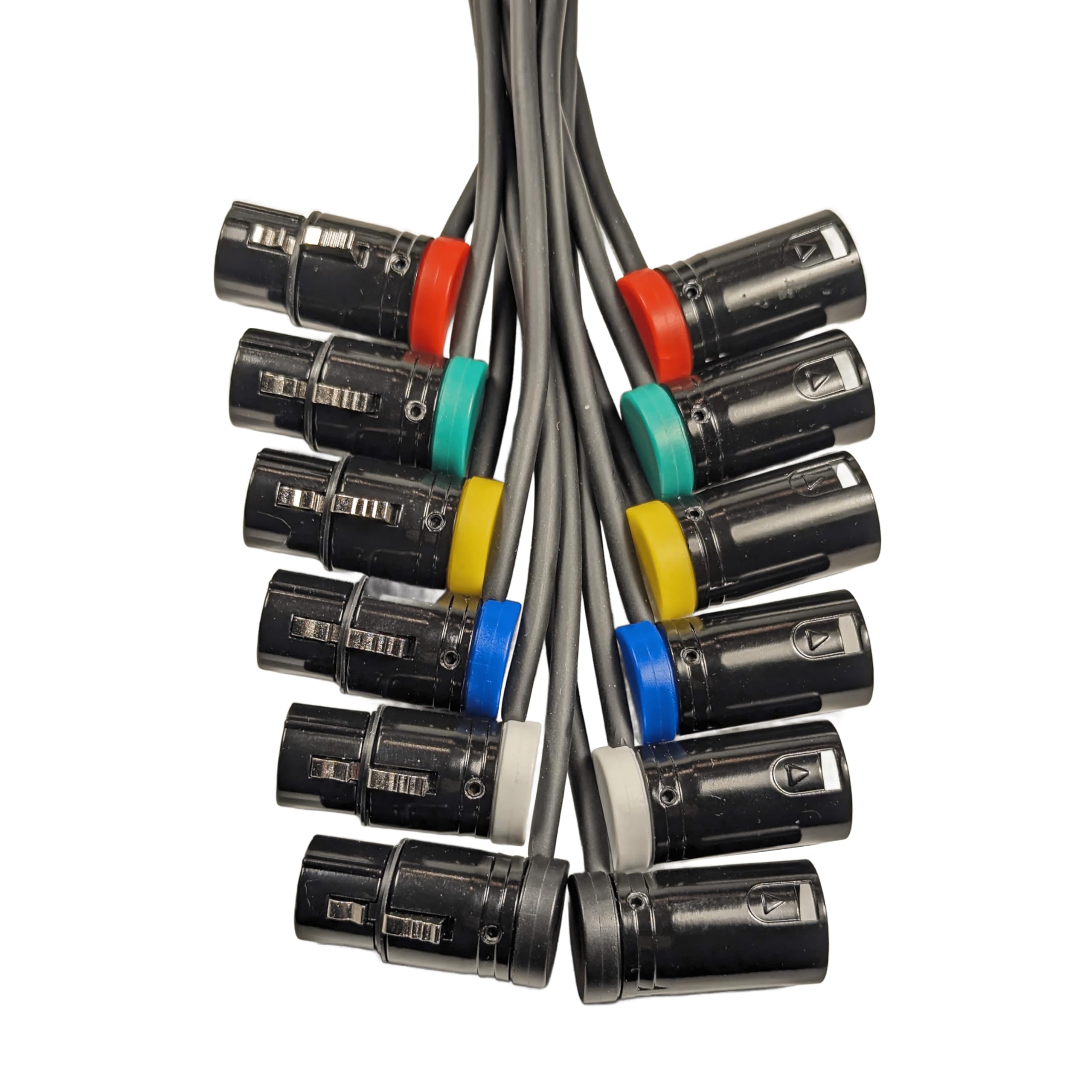 Conjunto de 6 cables XLR hembra de perfil bajo de 3 pines a - Imagen 6