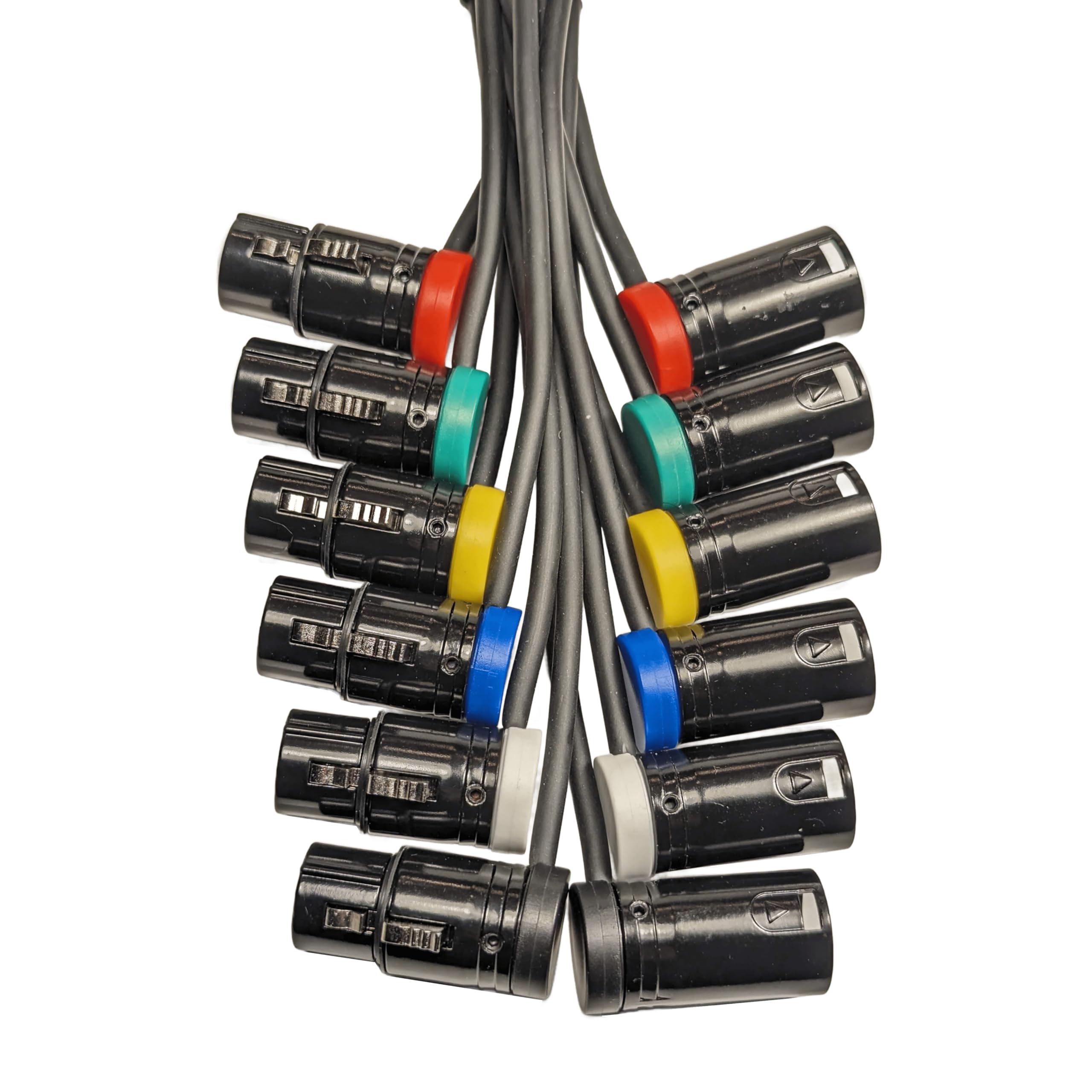 Conjunto de 6 cables XLR hembra de perfil bajo de 3 pines a - Imagen 7