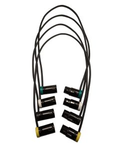 Cable XLR hembra de bajo perfil de 4 piezas a XLR macho