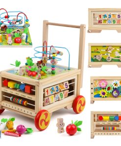 Cubo de Actividades de Madera 7 en 1 Juguete Montessori