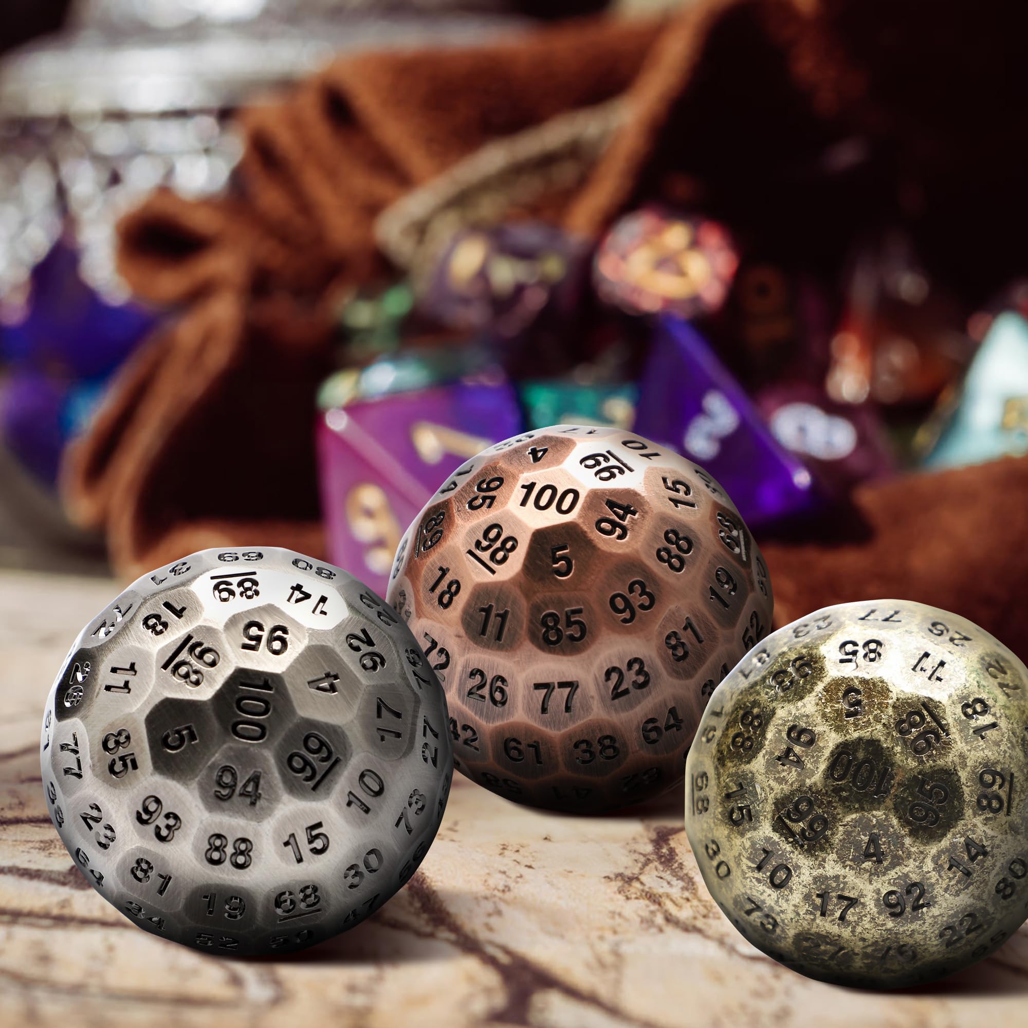 D100 Dice, Dado de 100 Lados, D100 de Metal Sólido de 1.97 - Imagen 7