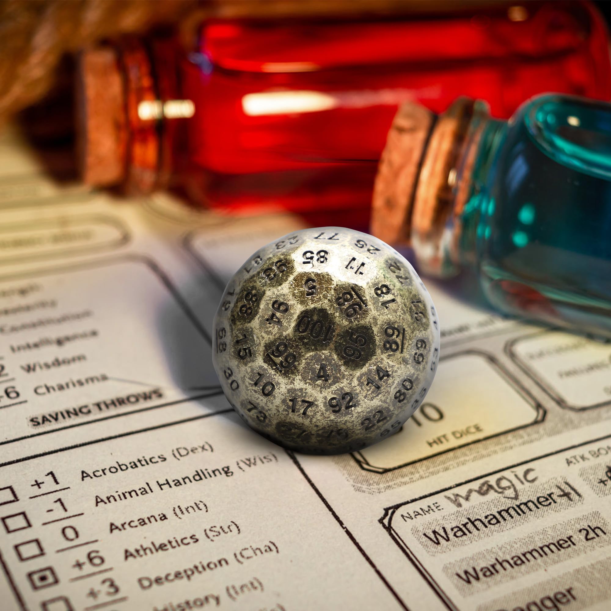 D100 Dice, Dado de 100 Lados, D100 de Metal Sólido de 1.97 - Imagen 5