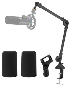 Brazo de micrófono ajustable de perfil bajo JCMOYUTY para