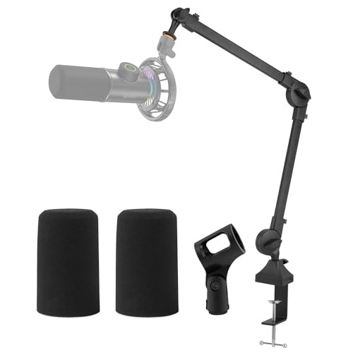 Brazo de micrófono ajustable de perfil bajo JCMOYUTY para