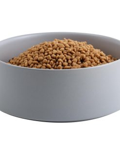 Tazón de Perro Gris de Cerámica para Razas Medianas y