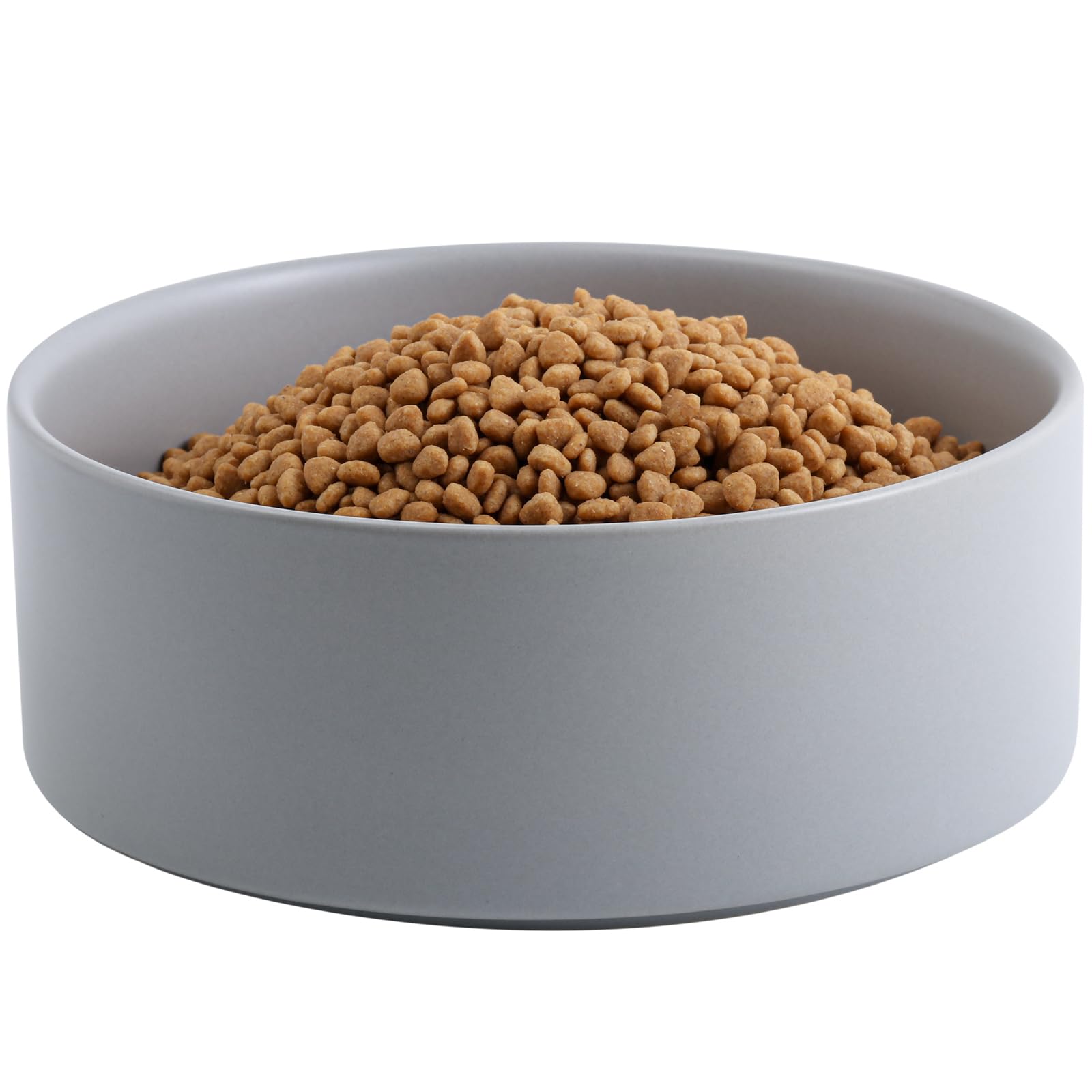 Tazón de Perro Gris de Cerámica para Razas Medianas y