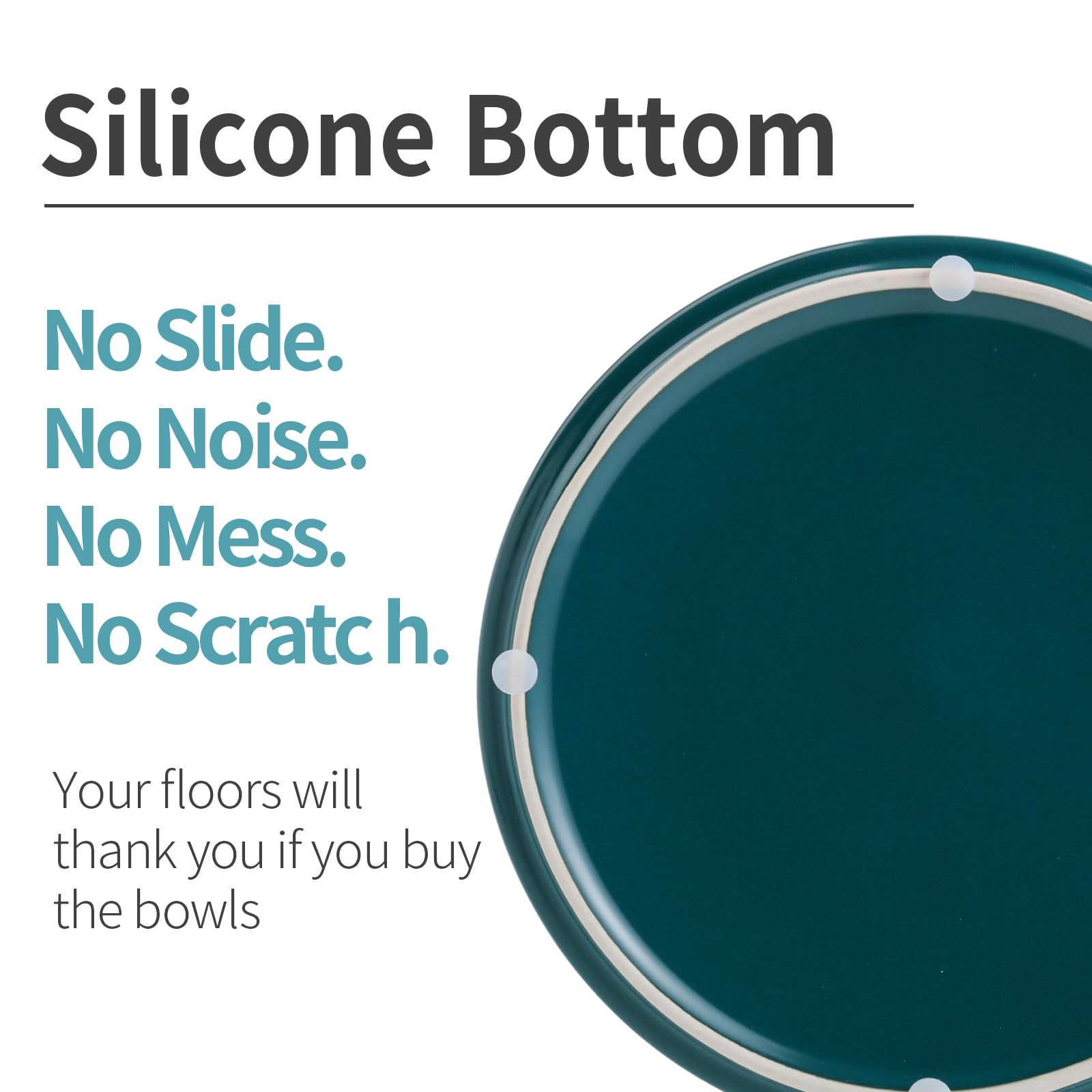 Tazón de comida para perros de cerámica verde Addggo para - Imagen 5