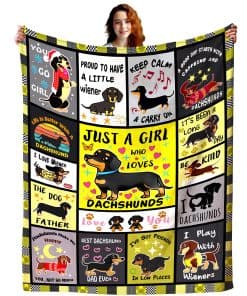 Manta de Dachshund Acogedora y Cálida en Tela de Franela,