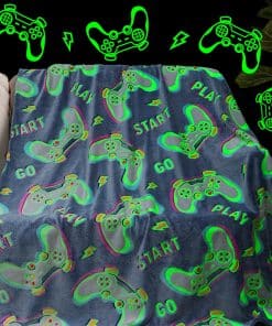 Manta que Brilla en la Oscuridad con Controlador de Juegos,