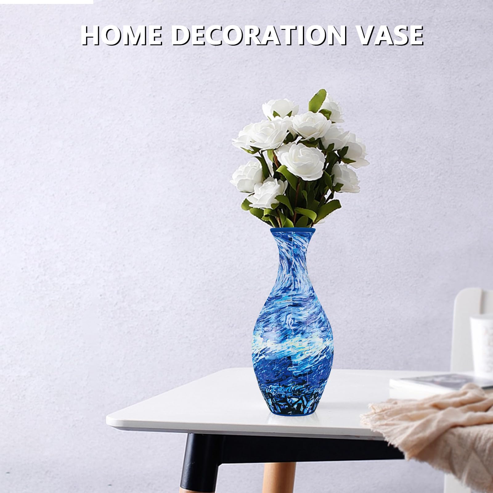 Florero Puzzle 3D - Florero Único Hecho de 160 Piezas de - Imagen 8