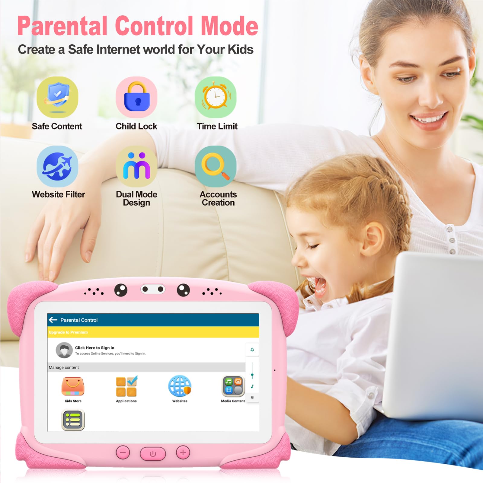 Tableta para niños de 7 pulgadas Tableta para niños, - Imagen 5