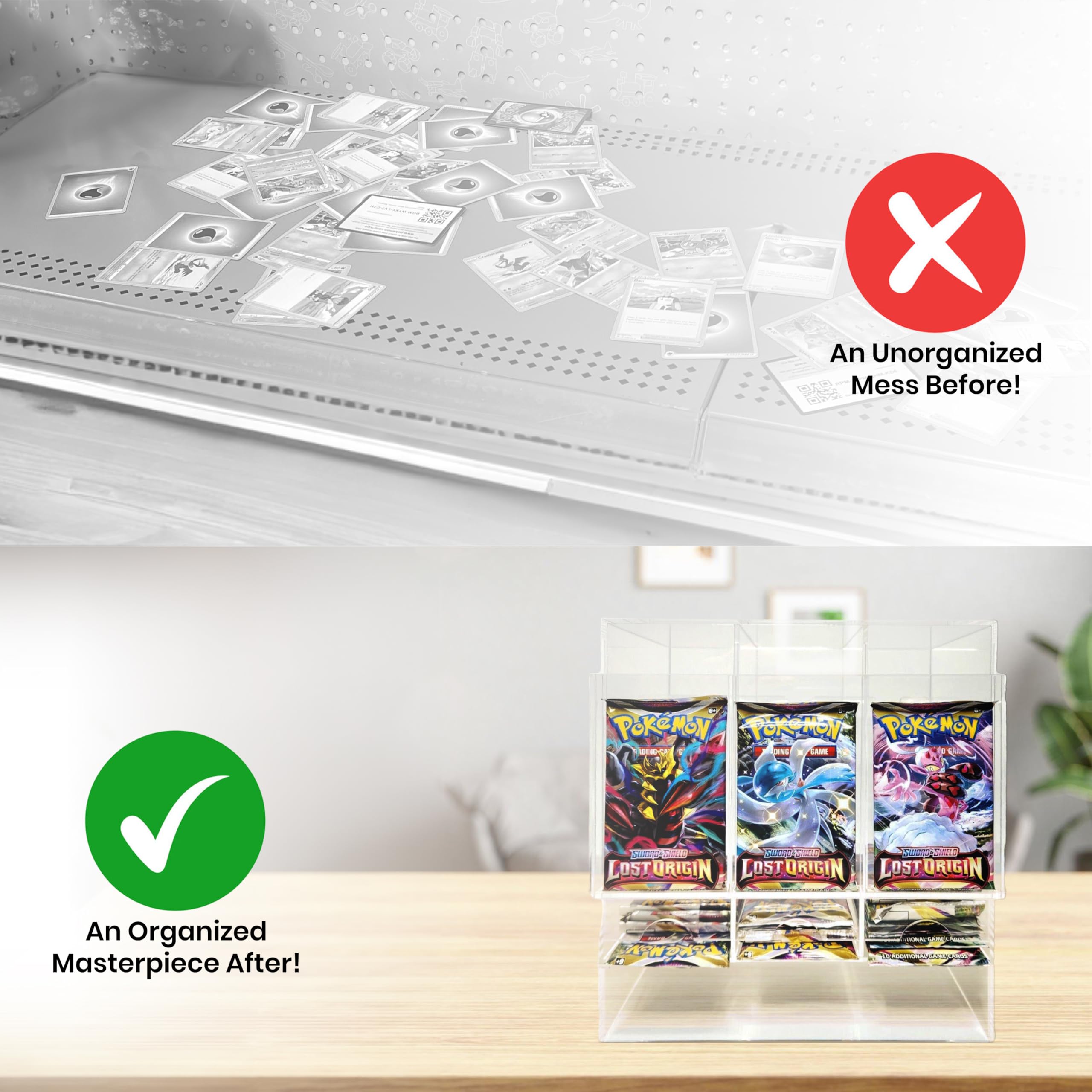 Organizador de Cartas de Pack 3-Slot de Acrílico para - Imagen 4