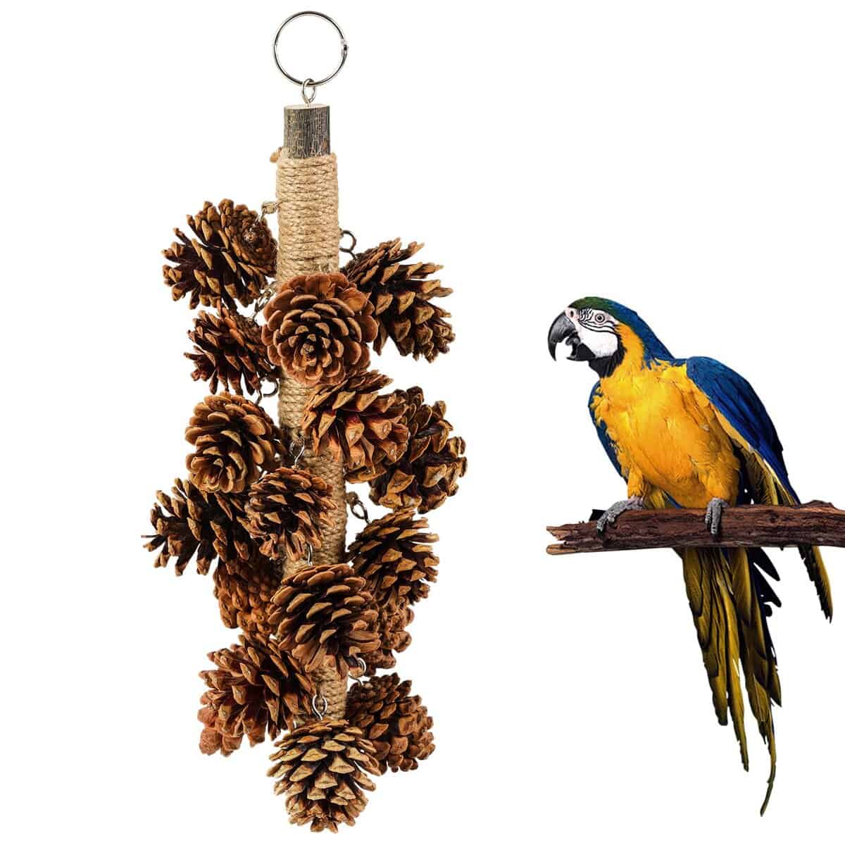 Juguetes para pájaros loros Juguetes de madera para loros