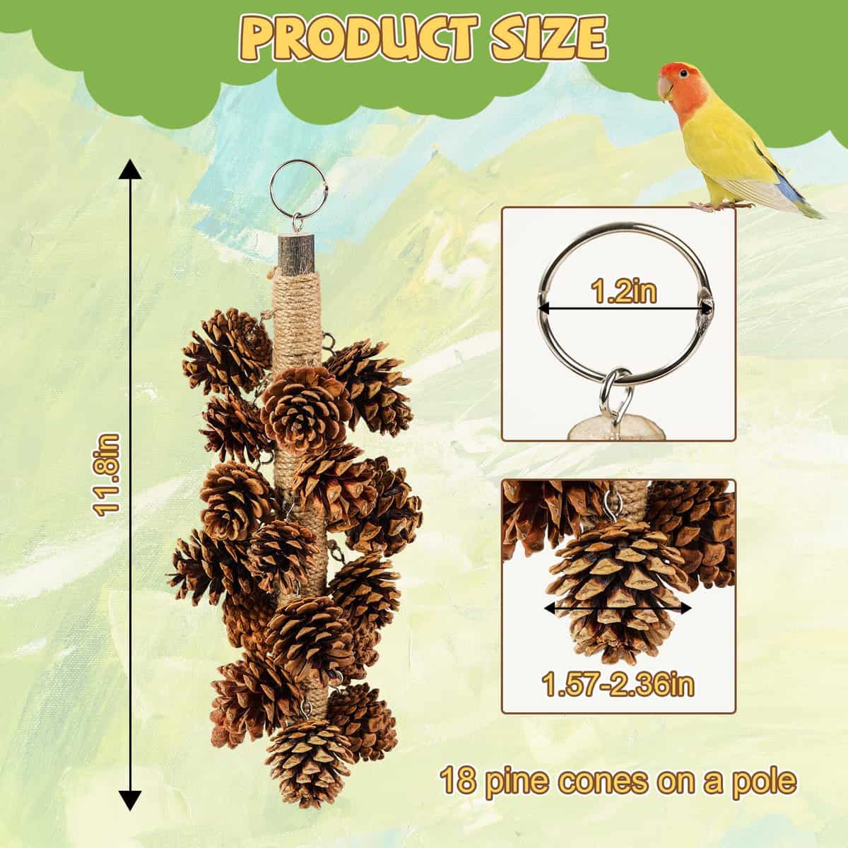 Juguetes para pájaros loros Juguetes de madera para loros - Imagen 3