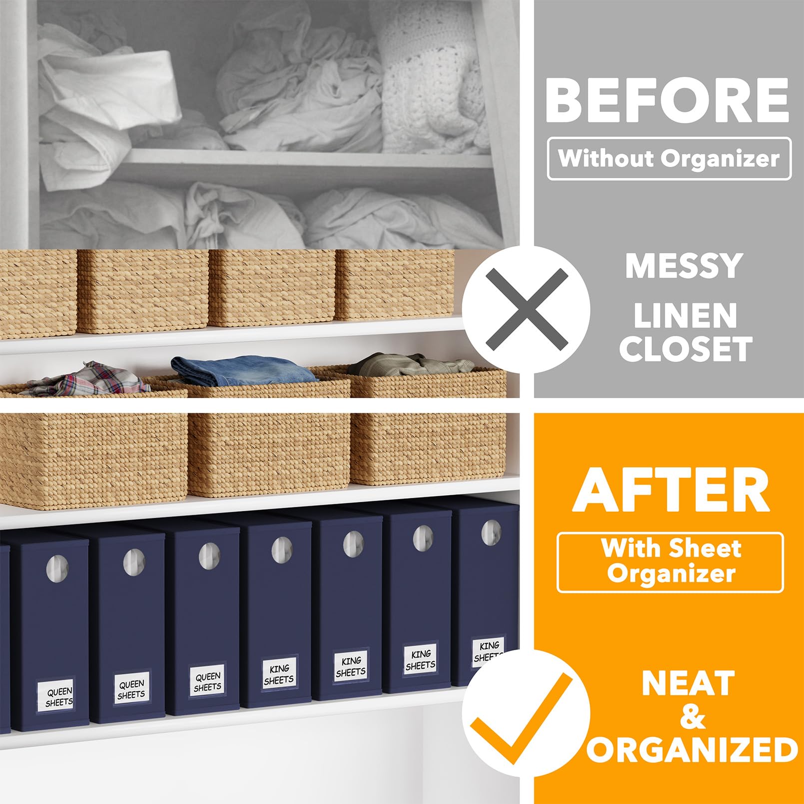 Organizadores y Almacenamiento de 8 Piezas de Sábanas - Imagen 3