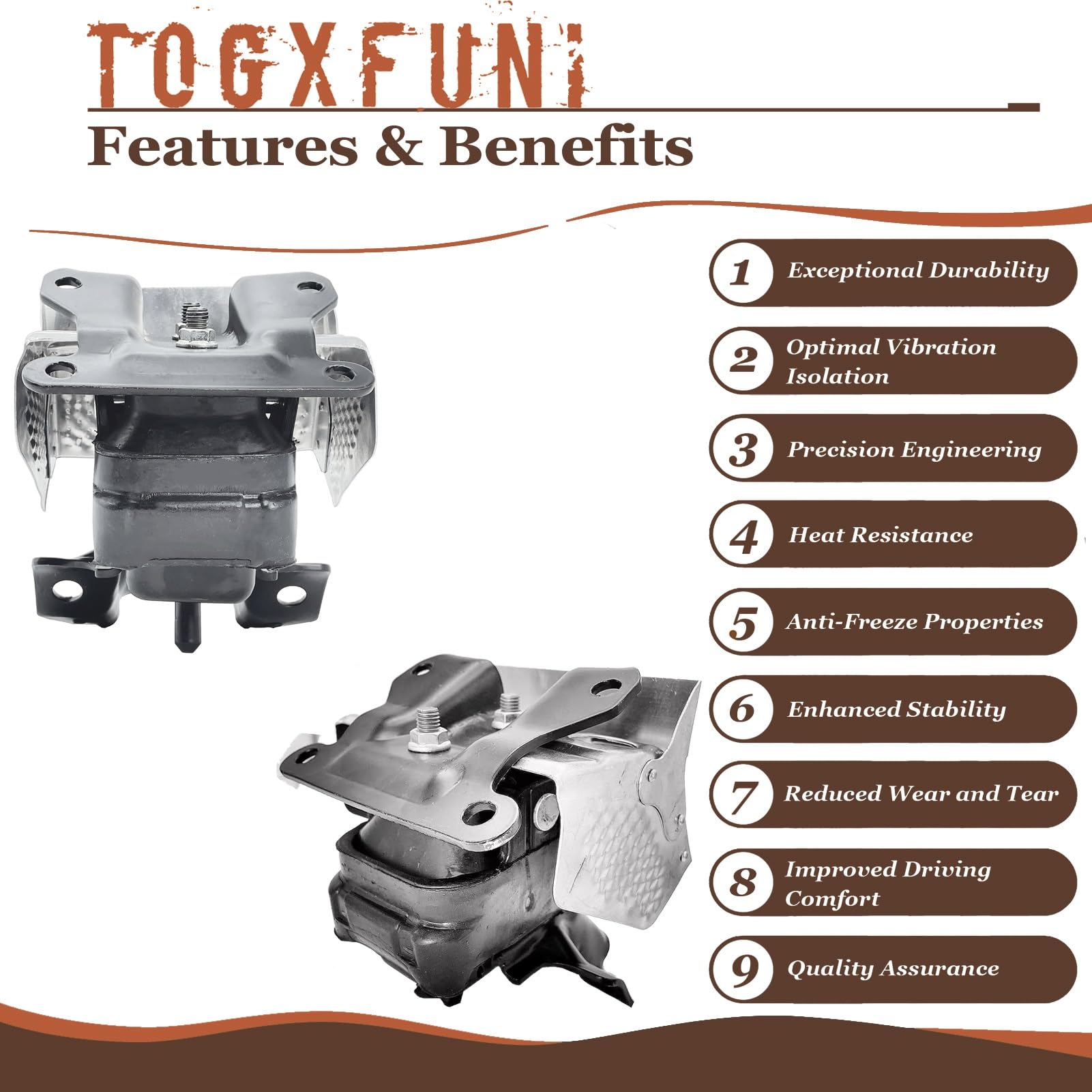 Conjunto de Soportes de Motor con Escudo Térmico, Soportes - Imagen 3