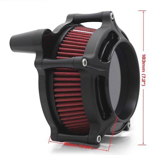 Filtro de aire de limpiador de aire para -Negro-filtro rojo - Imagen 7