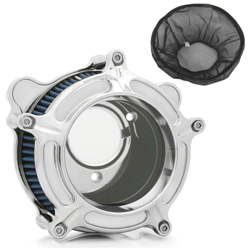 Filtro de aire cromado azul para Harley Davidson Sportster