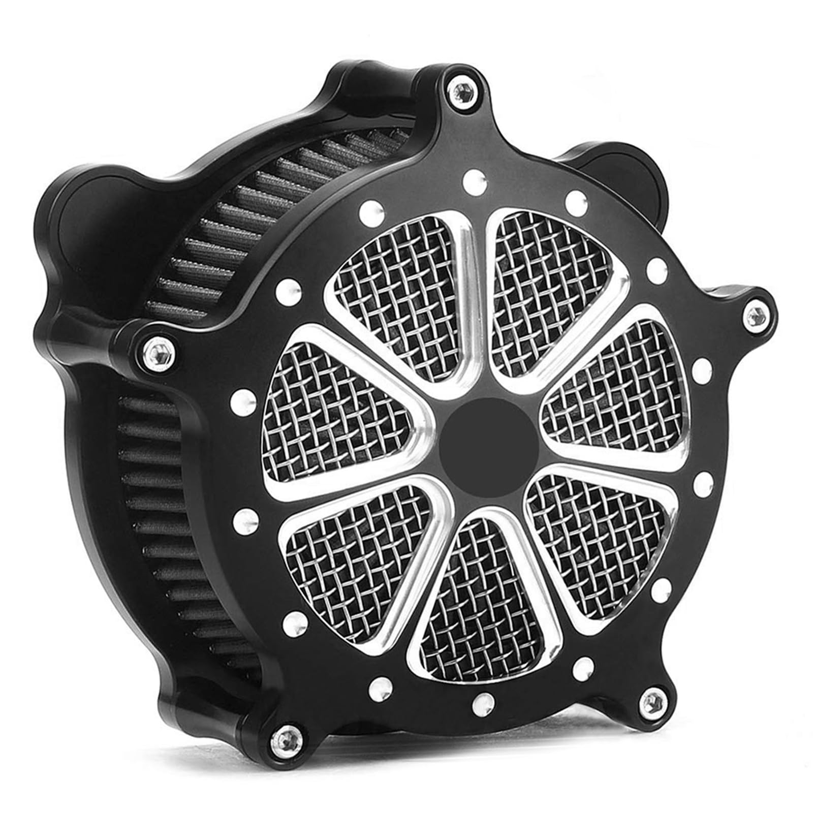 TOPRAMETAL CNC Apto para Harley Deluxe FLSTN Filtro de aire