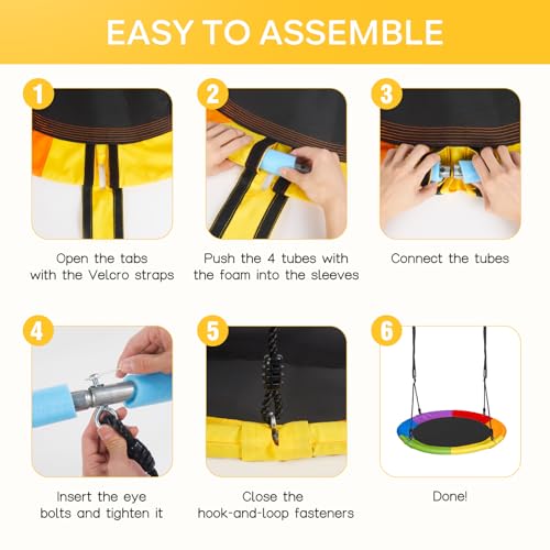 DECORLIFE Columpio para Árbol de 40 Pulgadas, Columpio - Imagen 5