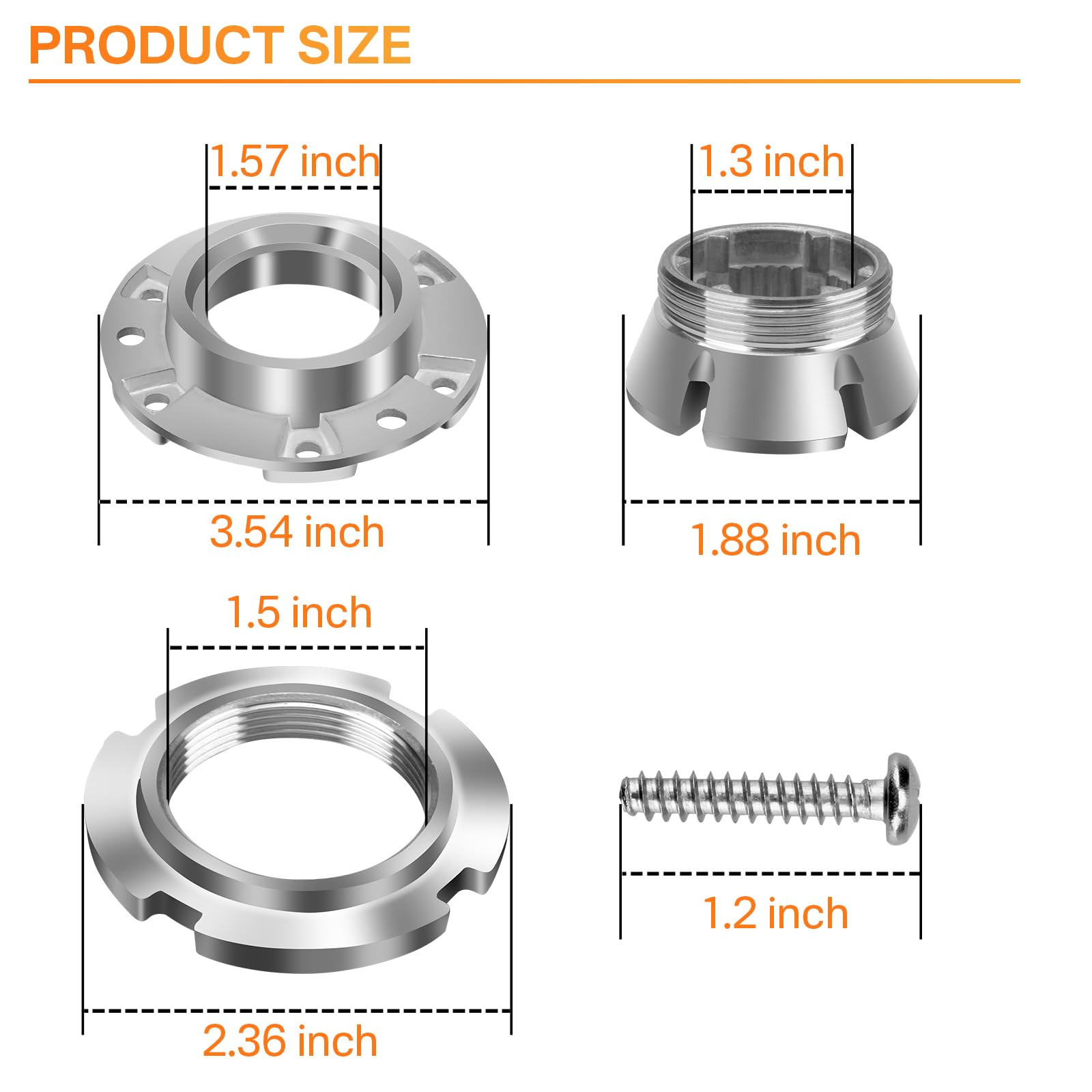 Kit de Centro de Tambor de Lavadora W10324651 Metal - Imagen 3