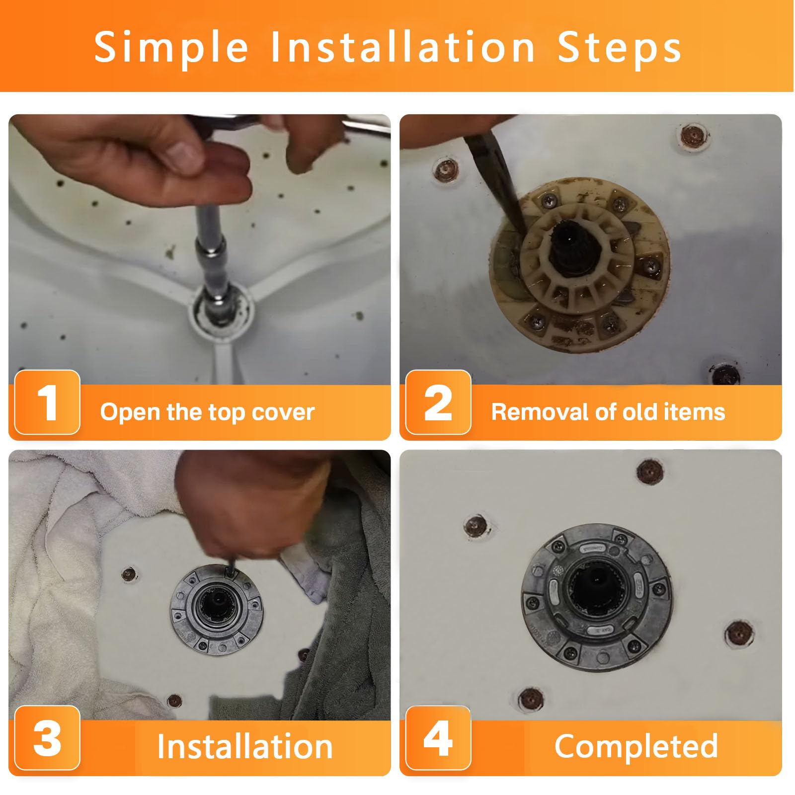 Kit de Centro de Tambor de Lavadora W10324651 Metal - Imagen 5