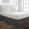 Faldón de Cama Tamaño King con Pliegues de -Gris Oscuro