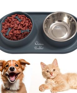 Juego de Tazones para Perros Mascotas - Tazones Dobles