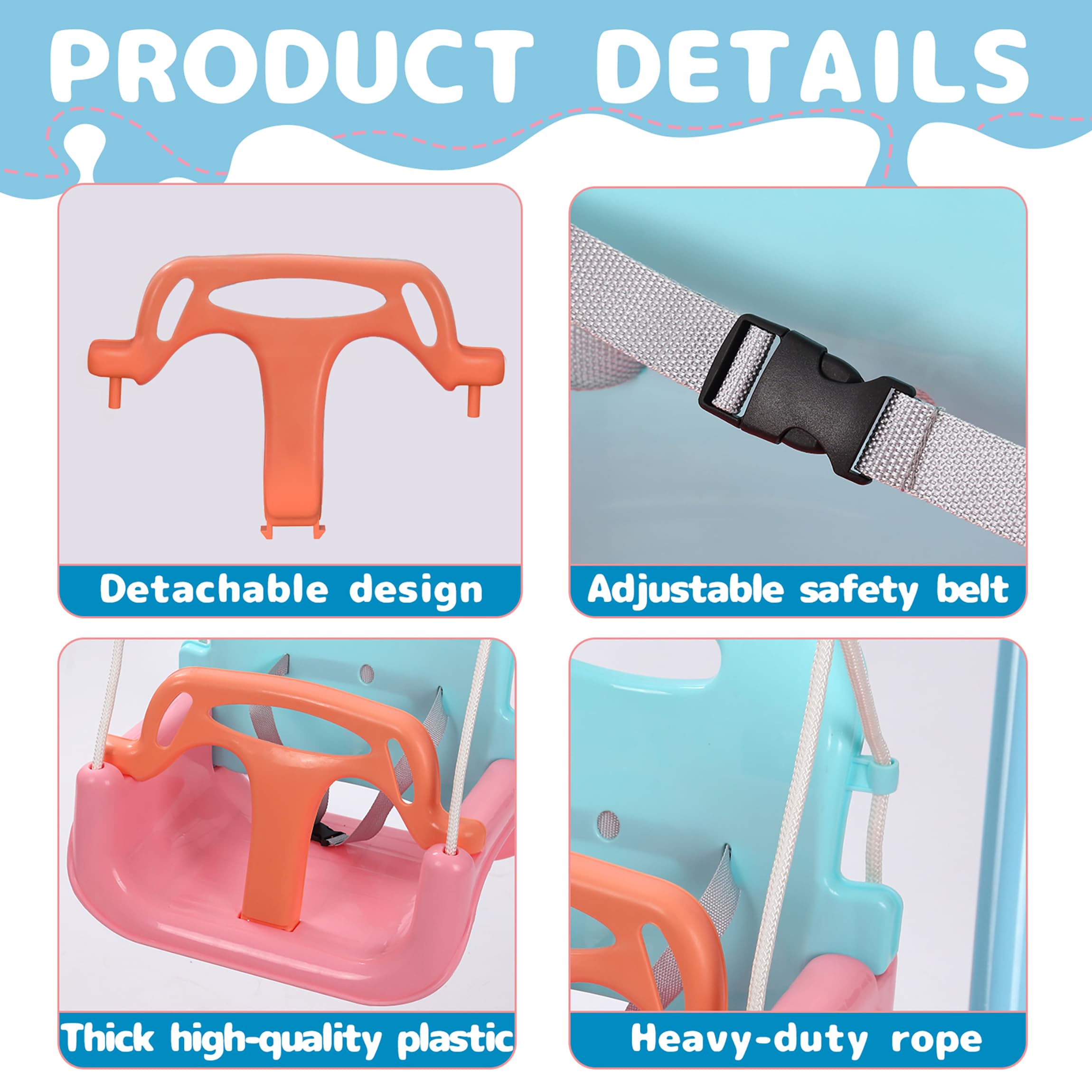 2 en 1 Columpio de Bebé - Saltador, Set de Columpio para - Imagen 3