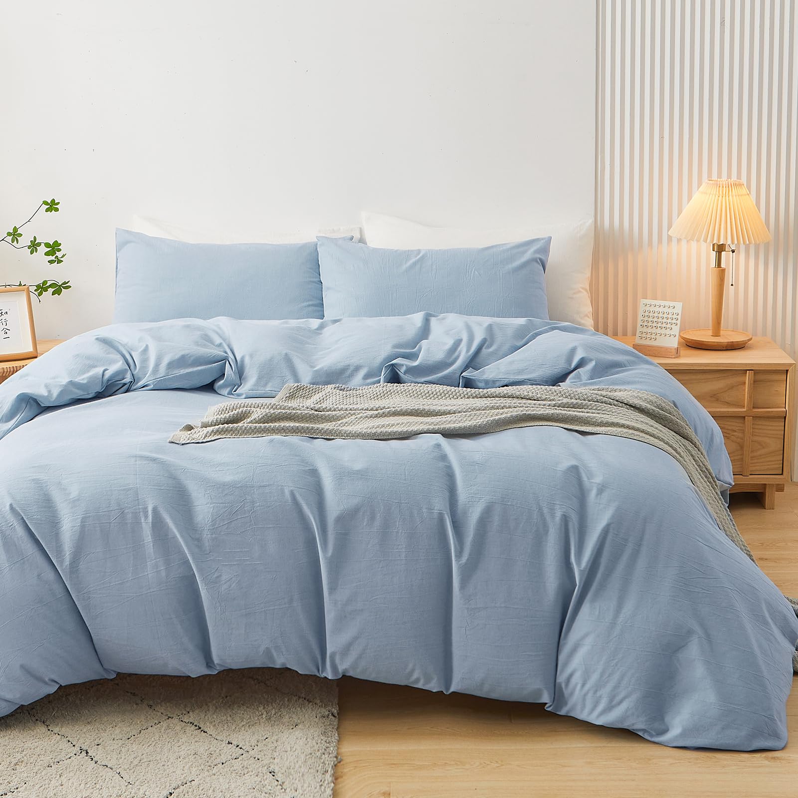 Juego de Funda Nórdica XINMIANFANG 100% Algodón Tamaño King