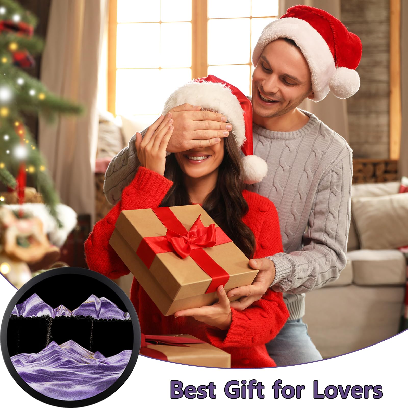 Heuanpte 17.3" Decoración de Arte de Arena en -Morado-A - Imagen 7