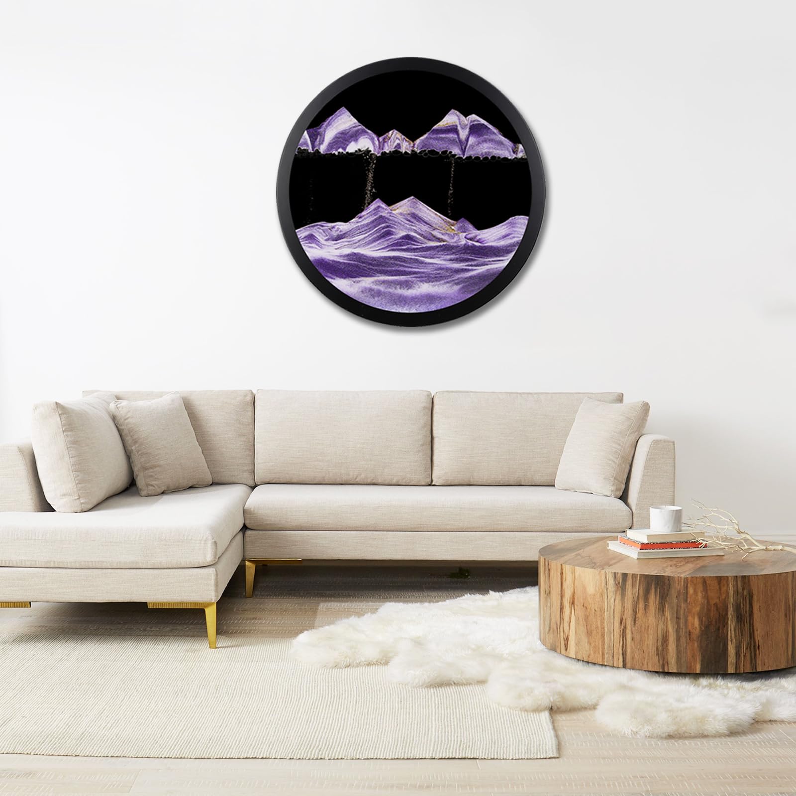 Heuanpte 17.3" Decoración de Arte de Arena en -Morado-A